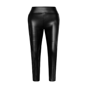 皮裤女2024新款长款无痕紧身亚光九分哑光秋冬季加绒打底外穿高腰