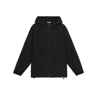 BODYDREAM轻量化网眼梭织夹克男款秋季宽松连帽外套运动休闲上衣