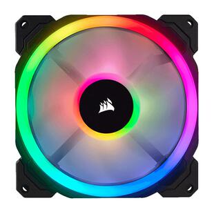 美商海盗船LL140/120MM台式机电脑机箱小风扇LED幻彩散热器