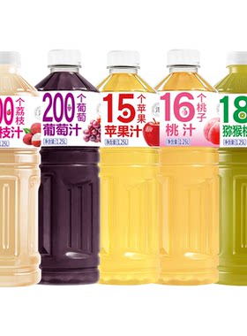 多口味果汁饮料1.25L大容量饮品