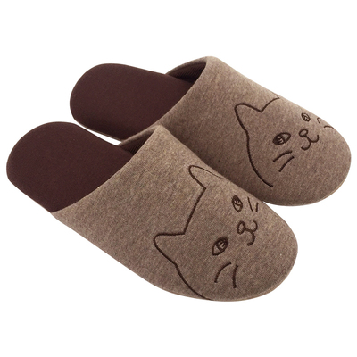 春秋冬猫咪棉拖鞋无声软底静音