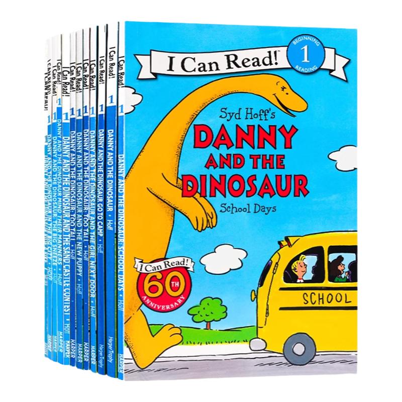 丹尼和恐龙12册 Danny and the Dinosaur英文原版分级读物汪培珽1阶 I Can Read level 1系列英文绘本儿童英语分级阅读icanread