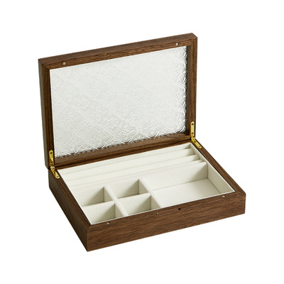 首饰盒收纳盒实木质海棠花高档精致首饰品耳环手镯复古结婚礼物