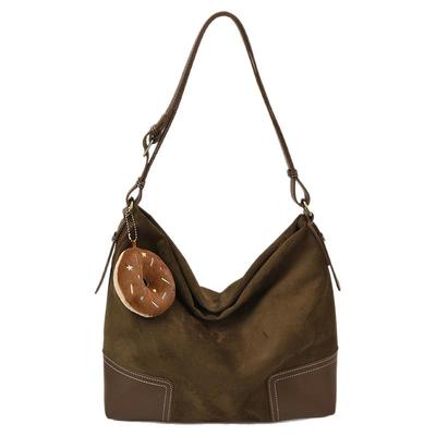 2025年新款大容量磨砂绒托特包