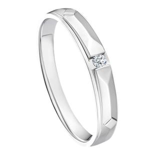 新年礼物DR男士钻戒【白钻甄选】简约大气质感男戒订婚结婚QM0045