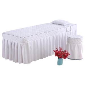 美容理疗 按摩床罩理疗用纯白色床单套美容院按摩床罩美甲店推拿美洗头房床品棉特制