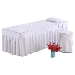 理疗用纯白色床单套美容院按摩床罩美甲店推拿美洗头房床品棉特制