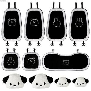 卡通毛绒汽车坐垫冬季可爱座垫女生高级感座椅套车载座套加绒车垫