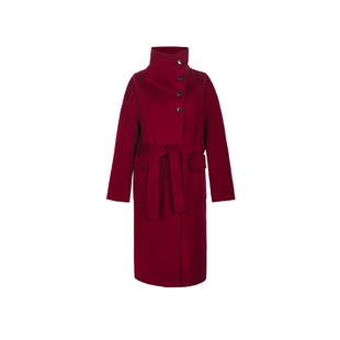 D-HARRY/迪哈利羊毛大衣女新款本命红色毛呢子外套DH231F95850D
