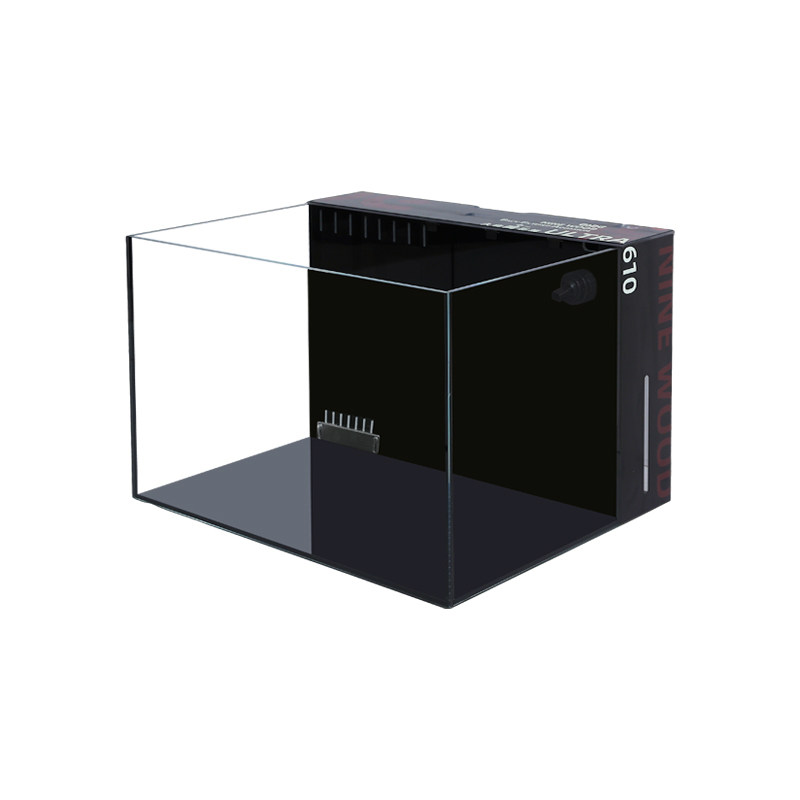 NINEWOOD久物水族ULTRA610系列金晶五线超白桌面黑玻背滤造景鱼缸