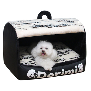 狗窝冬季保暖狗屋封闭式狗床安全感猫窝大型犬狗房子可拆洗狗睡窝