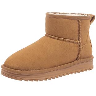 骆驼女鞋2025冬季新款加绒保暖时尚雪地靴加厚棉鞋休闲短靴女