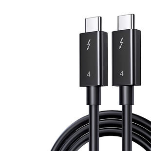 雷电4/5全功能数据线弯头typec快充线40/80Gbps高速传输8K/60Hz高清投屏USB-C显示器PD100W霹雳认证同轴线LEX