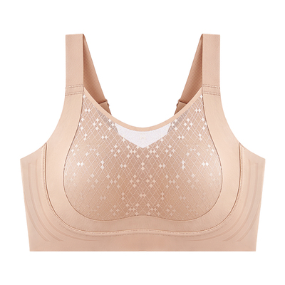 千奈美大胸显小内衣女全罩杯薄款抹胸收副乳防下垂调整型聚拢文胸