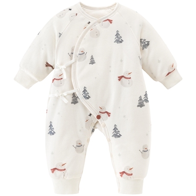 新生婴儿夹棉连体哈衣保暖睡衣