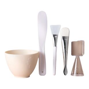 面膜碗套装硅胶面膜刷双头软毛扇形平头透明涂抹泥膜面部美容工具