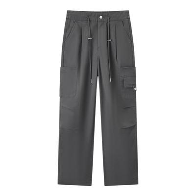 森马休闲裤女松紧腰阔腿裤高街酷飒风夏设计感抽绳工装裤潮流潮酷