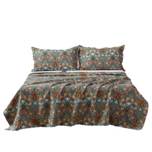 纯棉印花床单老粗布三件套家纺四季特大加厚不易皱不起球炕单单件