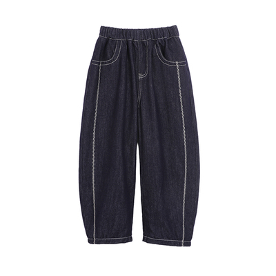 街头牛仔弯刀阔腿显腿型神裤