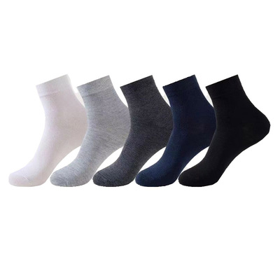 袜子男中筒吸汗防臭短袜男士长筒运动袜学生袜黑白袜潮春夏薄袜子