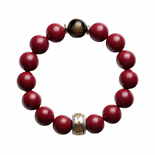 普陀山八大本命佛朱砂手串本命年生肖本命佛转运朱砂祈愿平安手串