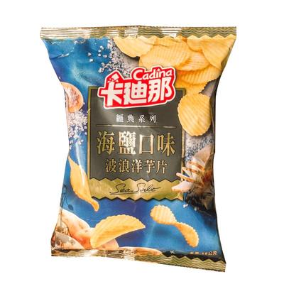[临期]卡迪娜洋芋片(海盐波浪)58g纯素食薯片锅巴土豆片香脆零食