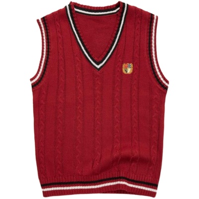 春秋款无袖毛衣中大童针织衫