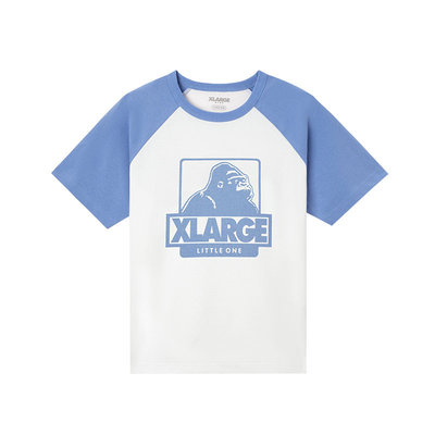XLARGE中大童重磅棉撞色圆领短袖