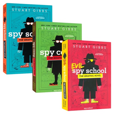 Spy School Graphic Novel 间谍学校全彩漫画3册 惊险刺激 特工主题 小学英语课外读物 英文原版进口儿童图书