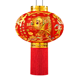 新年大红灯笼挂饰2026新款高档农村自建房别墅大门口一对春节装饰