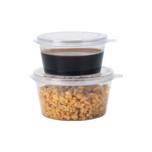 一次性商用酱料杯小料盒p2连体辣椒油蘸料p4调料盒密封外卖打包盒