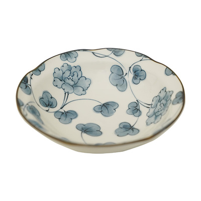 日本进口美浓烧Bloom染付深盘