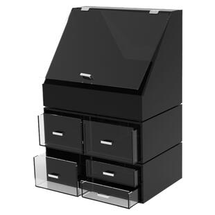 亚克力ins风防尘化妆收纳盒大号护肤品家用梳妆台置物架桌面高级