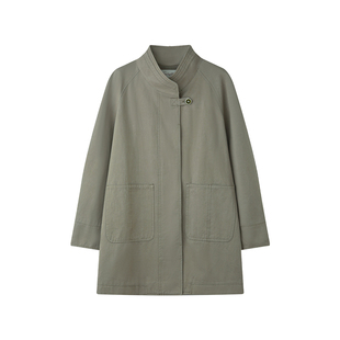 【2/24 零点新品9折】solighter 法式复古立领一手长风衣外套女