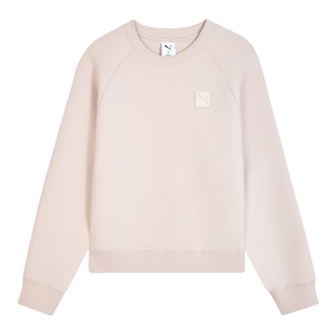 PUMA彪马卫衣女款春季新款休闲运动针织宽松圆领套头衫635712-49