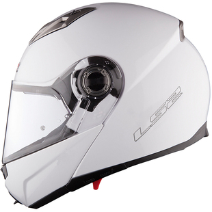 LS2FF370揭面盔双镜片男女冬季摩旅机车3C认证摩托车头盔防雾四季