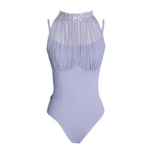 vonsu梵舒芭蕾舞练功服舞蹈体操服挂脖体服成人女无袖带胸垫新款