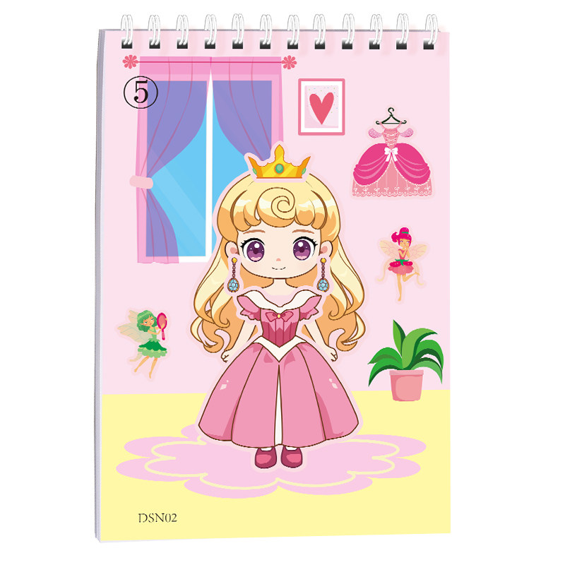 小公主创意换装DIY贴纸绘画