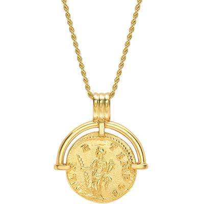 Missoma玫瑰同款罗马硬币项链