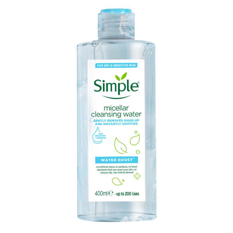 【618狂欢】Simple零感敏感肌脸部眼唇卸妆水400ml温和清洁卸妆油