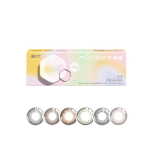 美若康硅水凝胶高透氧美瞳辻花迷漫日抛10片隐形眼镜氧气曈官方