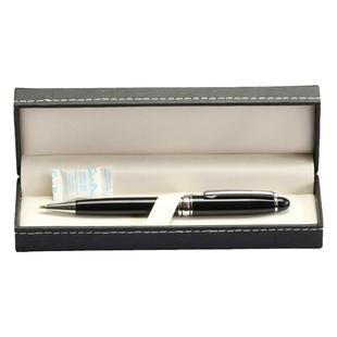 广告笔定制LOGO商务办公金属签字大学生水笔旋转出芯盒装送笔芯金属笔杆旋转出芯碳素笔激光刻字礼品奖品