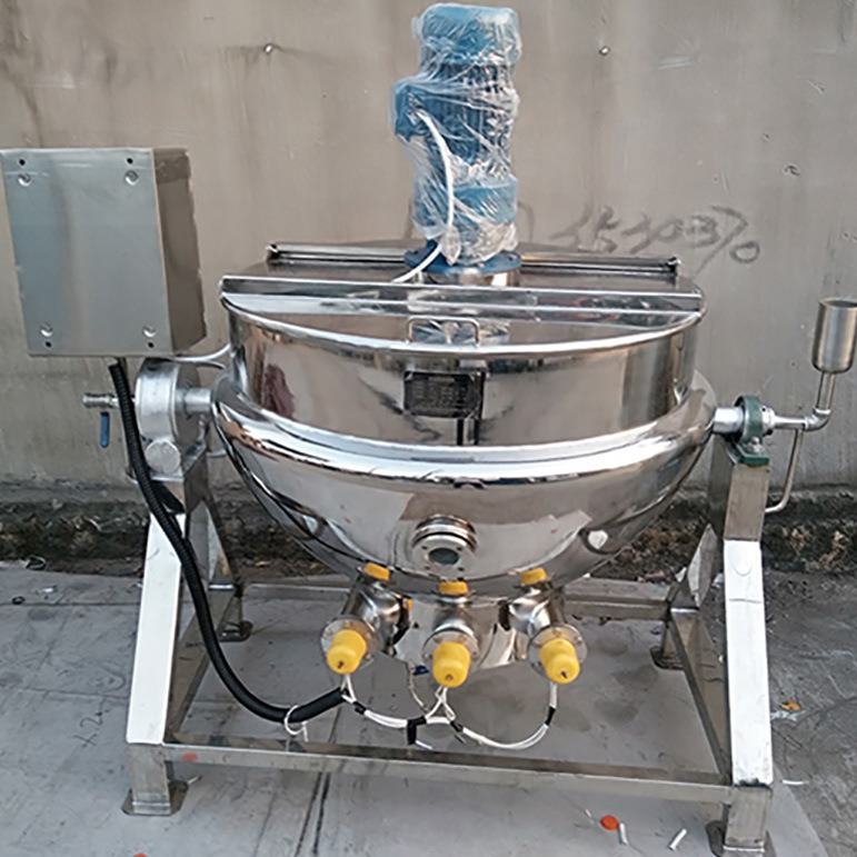 厂家不锈钢304可倾斜大型电加热导热油 夹层锅 煮肉熬糖用蒸煮锅