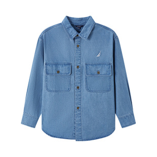 NAUTICA/诺帝卡童装 男童女童牛仔外套春秋季儿童外穿衬衫薄外套