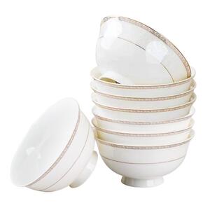 饭碗家用陶瓷碗2025新款高脚碗面碗盘子景德镇骨瓷餐具碗碟高颜值