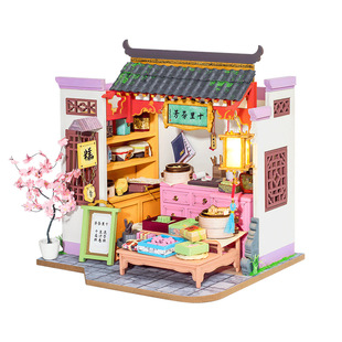 若态若来diy小屋手工房子神秘档案局3d建筑拼装模型贝卡的面包店