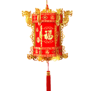 2026春节新年喜庆灯笼装扮国风灯笼新款过年六角宫灯酒楼阳台装饰
