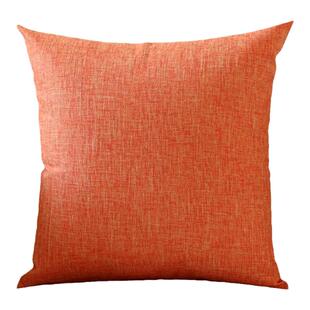 纯色亚麻沙发抱枕靠垫套正方形客厅靠枕床头大号靠背套不含芯定制