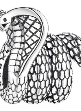 2025原创新款潘家风格铜镀银DIY串珠枫叶隔离珠串饰动植物系列