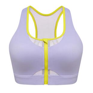 VfU前拉链高强度运动内衣防震强支撑高弹力网纱透气背心健身文胸